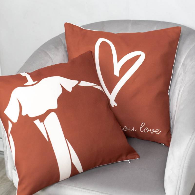  Набор декоративных подушек со съемным чехлом майн+ком 40х40 (см)-2 шт. (RH 24022+RH 24023) SELENA